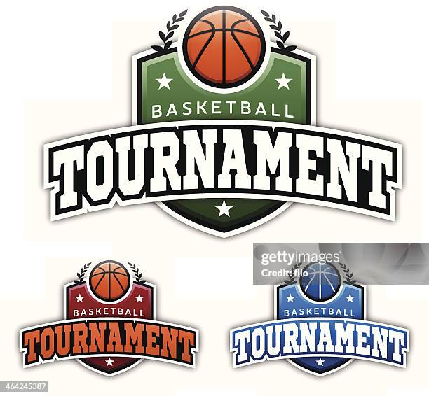 bildbanksillustrationer, clip art samt tecknat material och ikoner med basketball tournament badges - basketball bracket