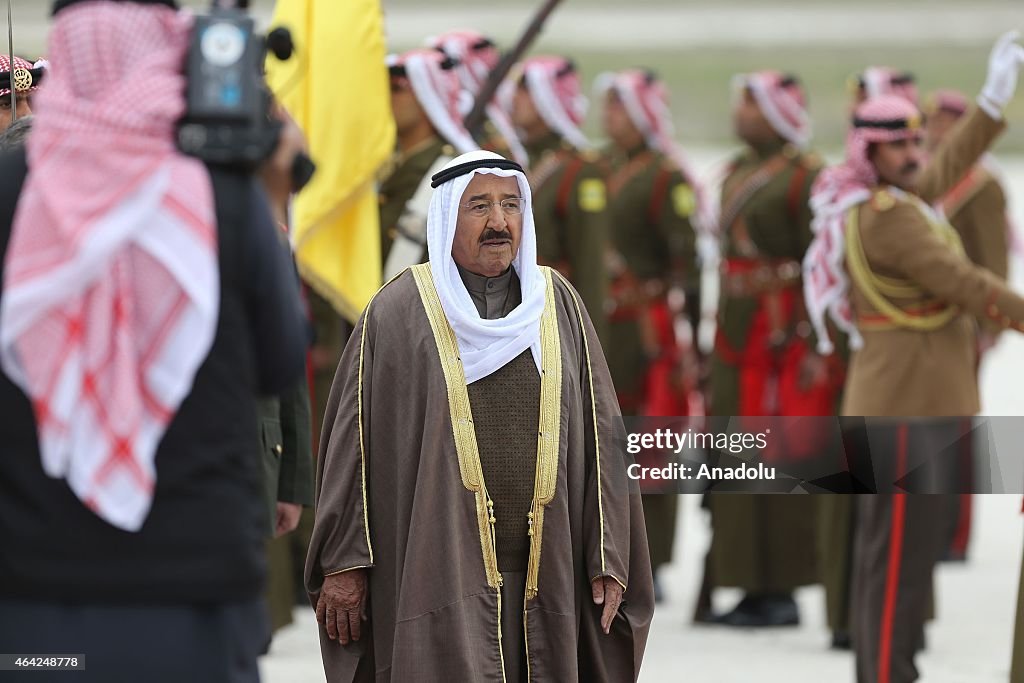 Emir of Kuwait Sheikh Sabah Al-Ahmad Al-Jaber Al-Sabah in Amman