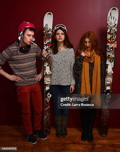 Actor Mladen Sovilj, filmmaker Mina Djukic and actress Hana Selimovic pose for a portrait during the 2014 Sundance Film Festival at the Getty Images...