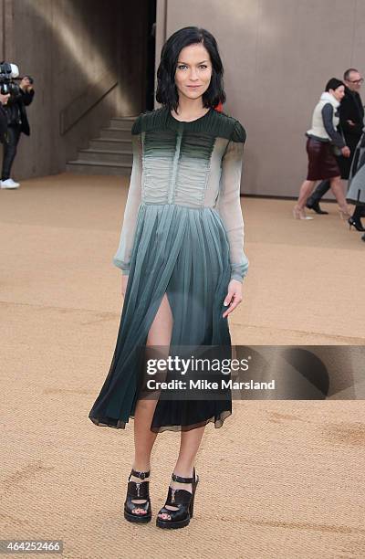 Leigh Lezark attends the Burberry Prosum show during London Fashion Week Fall/Winter 2015/16 at perk's Field on February 23, 2015 in London, England.