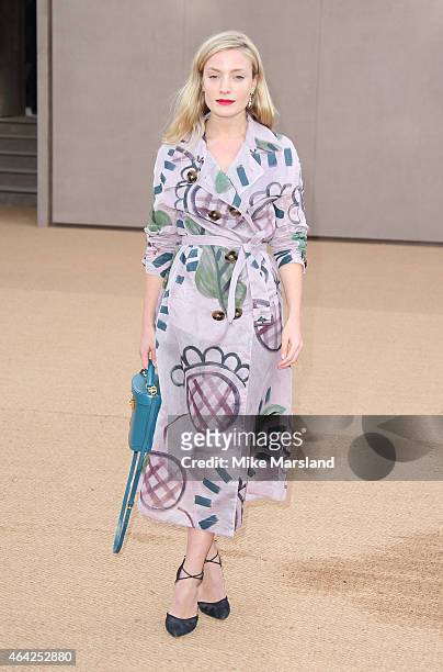 Kate Foley attends the Burberry Prosum show during London Fashion Week Fall/Winter 2015/16 at perk's Field on February 23, 2015 in London, England.