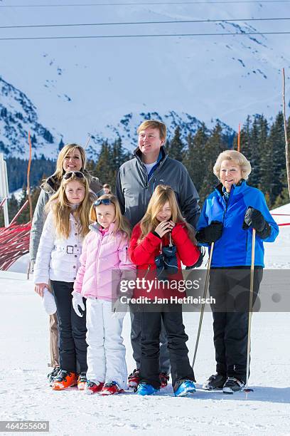 Princess Catharina-Amalia, Queen Maxima of the Netherlands, Princess Ariane, King Willem-Alexander of the Netherlands, Princess Alexia and Princess...