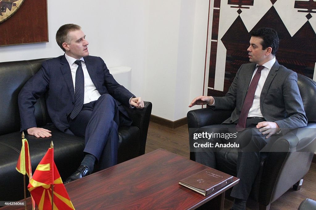 Montenegrin Foreign Minister Igor Luksic - Macedonian Foreign Minister Nikola Poposki