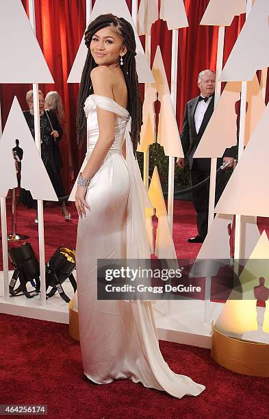 Actress/singer Zendaya arrives at the 87th Annual Academy Awards at Hollywood & Highland Center on February 22, 2015 in Hollywood, California.