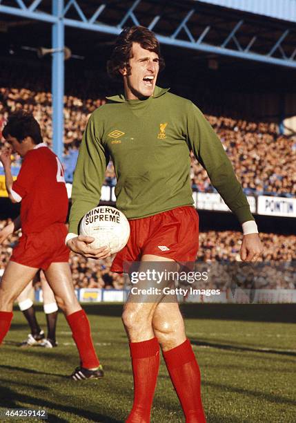 Liverpool goalkeeper Ray Clemence pictured during a First Division Match between QPR and Liverpool at Loftus Road on November 12, 1977 in London,...