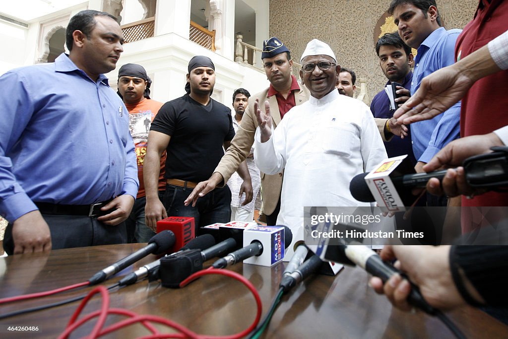 Anna Hazare Launches Agitation In Delhi Against Land Ordinance