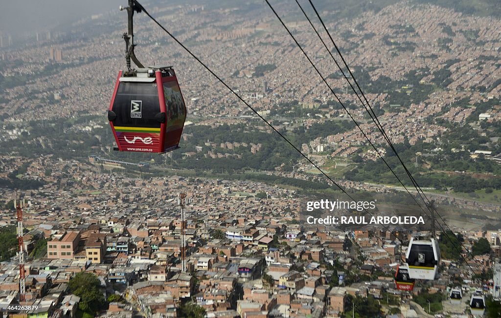 COLOMBIA-MEDELLIN-TRANSPORT-METROCABLE