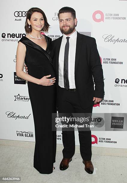 Lisa Osbourne and Jack Osbourne arrive at the 23rd Annual Elton John AIDS Foundation Academy Awards viewing party held at The City of West Hollywood...