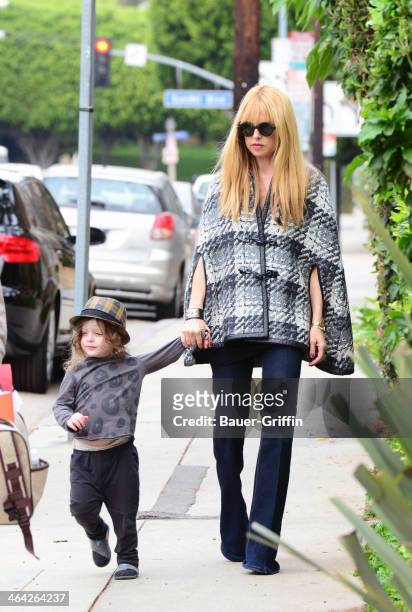 Rachel Zoe is seen with her son Skyler Berman on January 21, 2014 in Los Angeles, California.