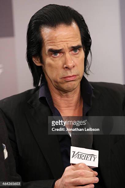 Musician and Director Nick Cave attends the Variety Studio: Sundance Edition presented by Dawn Levyon January 21, 2014 in Park City, Utah.