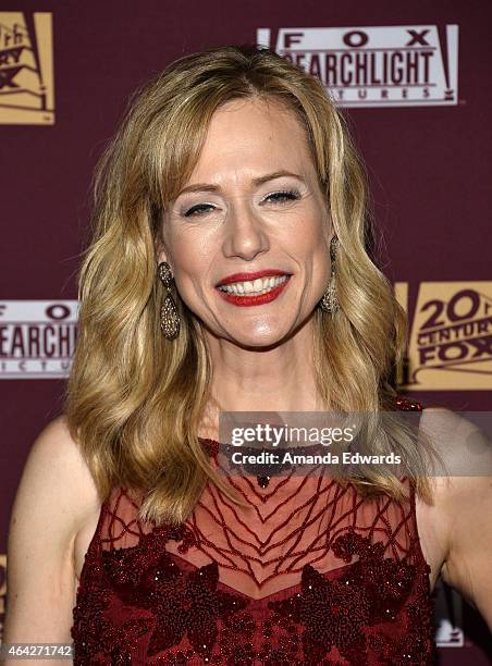 Actress Cathryn de Prume arrives at the 21st Century Fox And Fox Searchlight Oscar Party at BOA Steakhouse on February 22, 2015 in West Hollywood,...