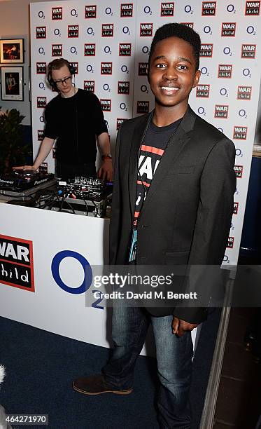 Oscar Kashemwa attends War Child & O2 BRIT Awards Show at O2 Shepherd's Bush Empire on February 23, 2015 in London, England.