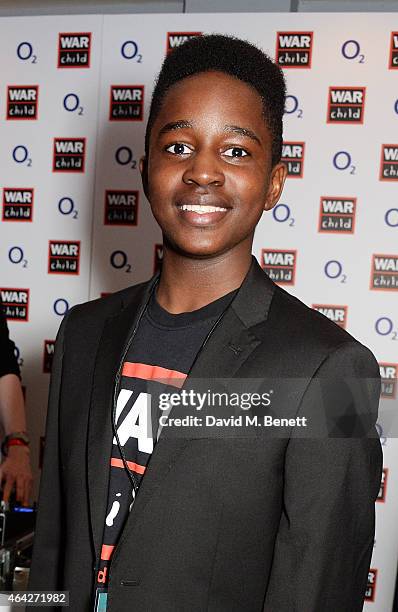 Oscar Kashemwa attends War Child & O2 BRIT Awards Show at O2 Shepherd's Bush Empire on February 23, 2015 in London, England.