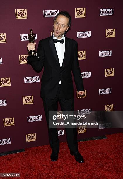 Cinematogrpaher Emmanuel Lubezki arrives at the 21st Century Fox And Fox Searchlight Oscar Party at BOA Steakhouse on February 22, 2015 in West...