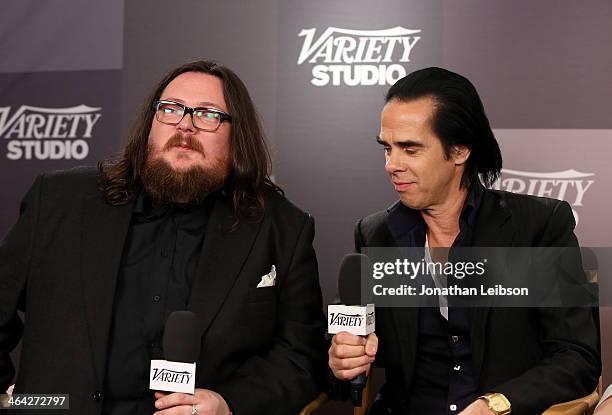 Filmmaker Iain Forsyth and documentary subject Nick Cave attend the Variety Studio: Sundance Edition presented by Dawn Levy on January 21, 2014 in...