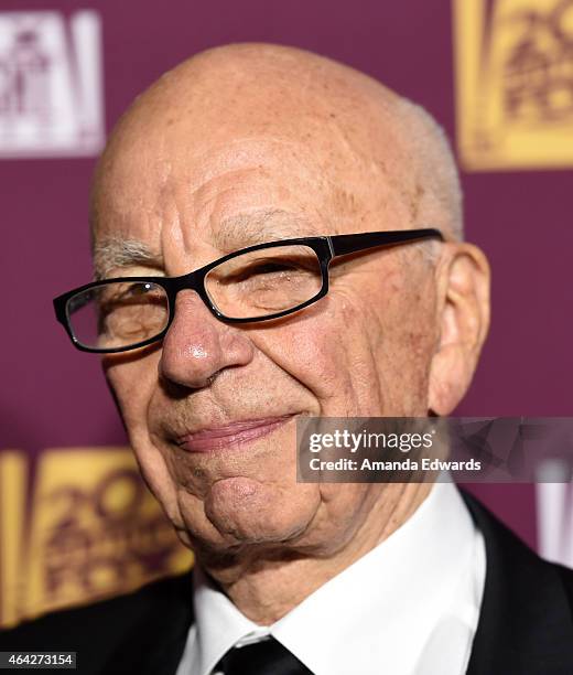 Rupert Murdoch arrives at the 21st Century Fox And Fox Searchlight Oscar Party at BOA Steakhouse on February 22, 2015 in West Hollywood, California.