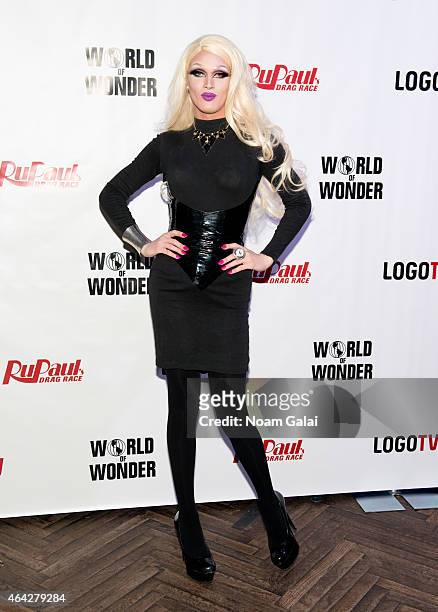 Pearl attends RuPaul's Drag Race season 7 New York Premiere at Diamond Horseshoe at the Paramount Hotel on February 23, 2015 in New York City.