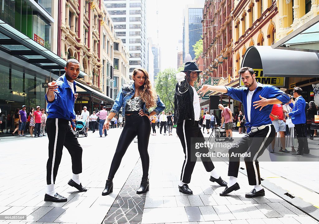 Michael Jackson Moonwalks In Sydney CBD