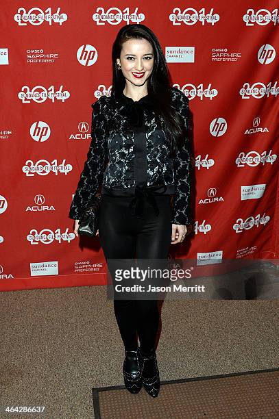 Actress Julie Estelle attends the premiere of "The Raid 2" at Eccles Center Theatre during the 2014 Sundance Film Festival on January 21, 2014 in...