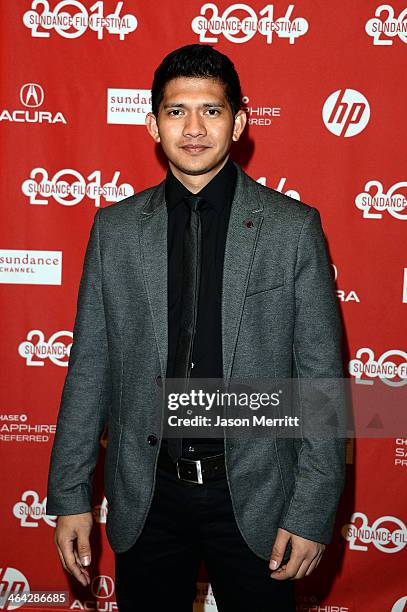 Iko Uwais attends the premiere of "The Raid 2" at Eccles Center Theatre during the 2014 Sundance Film Festival on January 21, 2014 in Park City, Utah.