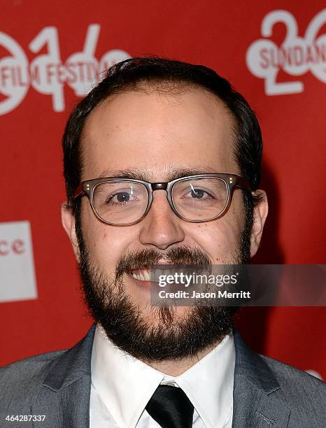 Composer Joe Trapanese attends the premiere of "The Raid 2" at Eccles Center Theatre during the 2014 Sundance Film Festival on January 21, 2014 in...