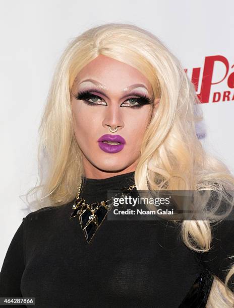 Pearl attends RuPaul's Drag Race season 7 New York Premiere at Diamond Horseshoe at the Paramount Hotel on February 23, 2015 in New York City.