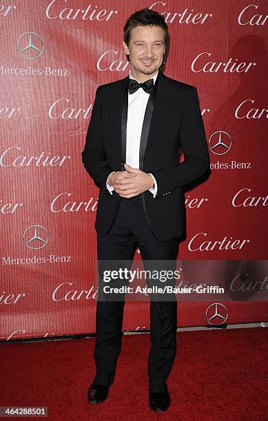 Actor Jeremy Renner arrives at the 25th Annual Palm Springs International Film Festival Awards Gala at Palm Springs Convention Center on January 4,...