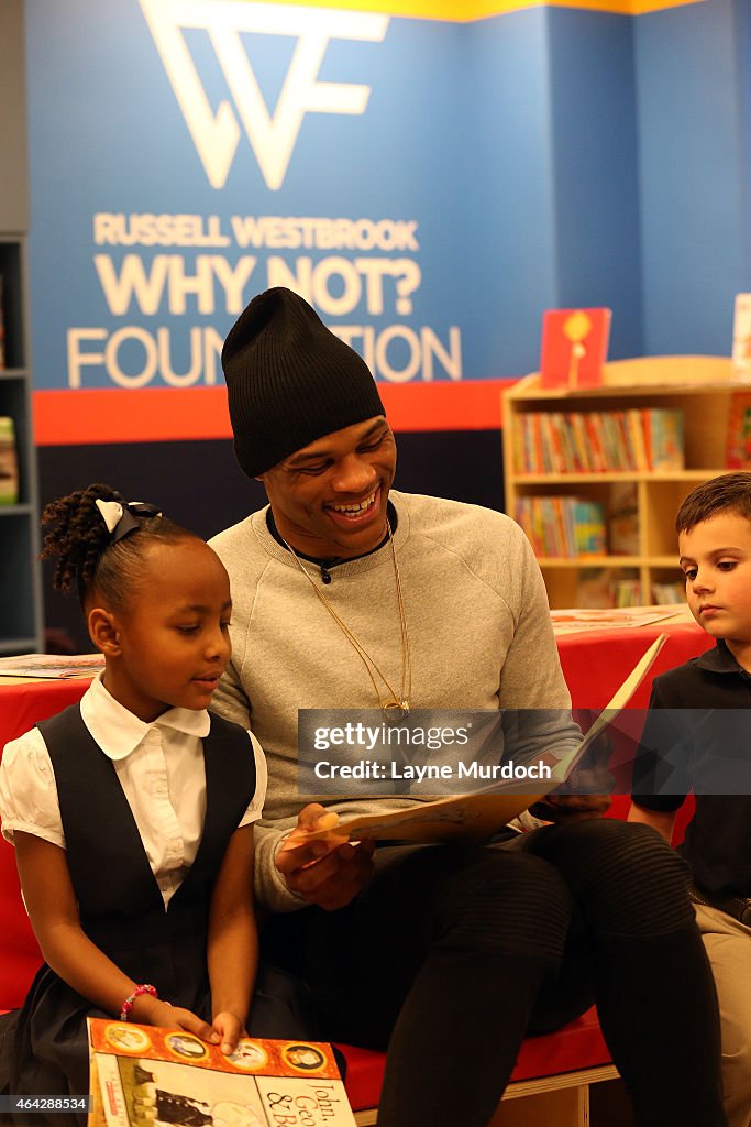 Oklahoma City Thunder Russell Westbrook Reads to Children