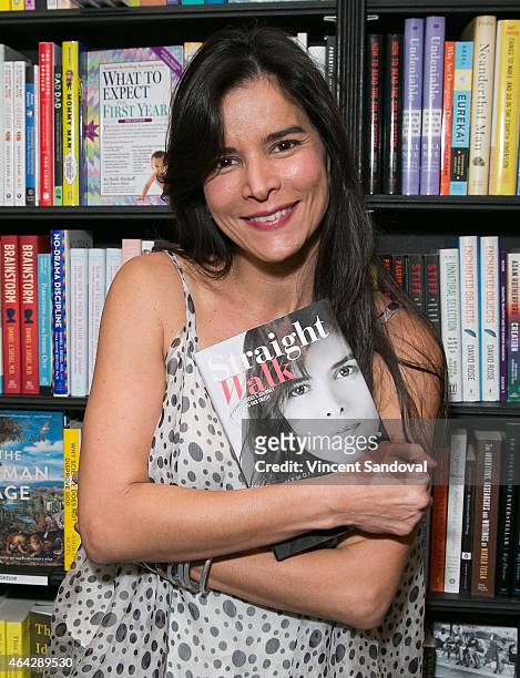 Actress/model Patricia Velasquez signs copies of her new book "Straight Walk: A Supermodel's Journey To Finding Her Truth" at Book Soup on February...