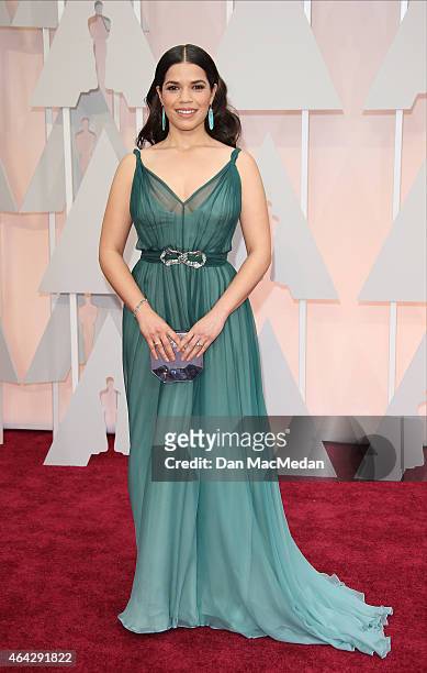 America Ferrera arrives at the 87th Annual Academy Awards at Hollywood & Highland Center on February 22, 2015 in Los Angeles, California.