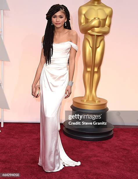 Zendaya arrives at the 87th Annual Academy Awards at Hollywood & Highland Center on February 22, 2015 in Hollywood, California.