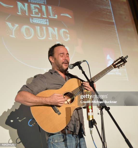 Musician Dave Matthews performs The Recording Academy Producers & Engineers Wing Presents 7th Annual GRAMMY Week Event Honoring Neil Young at The...