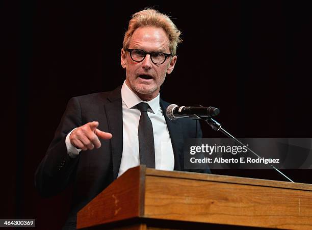 Actor Jere Burns attends the Writers Bloc Presents A Tribute to Elmore Leonard on January 21, 2014 in Santa Monica, California.