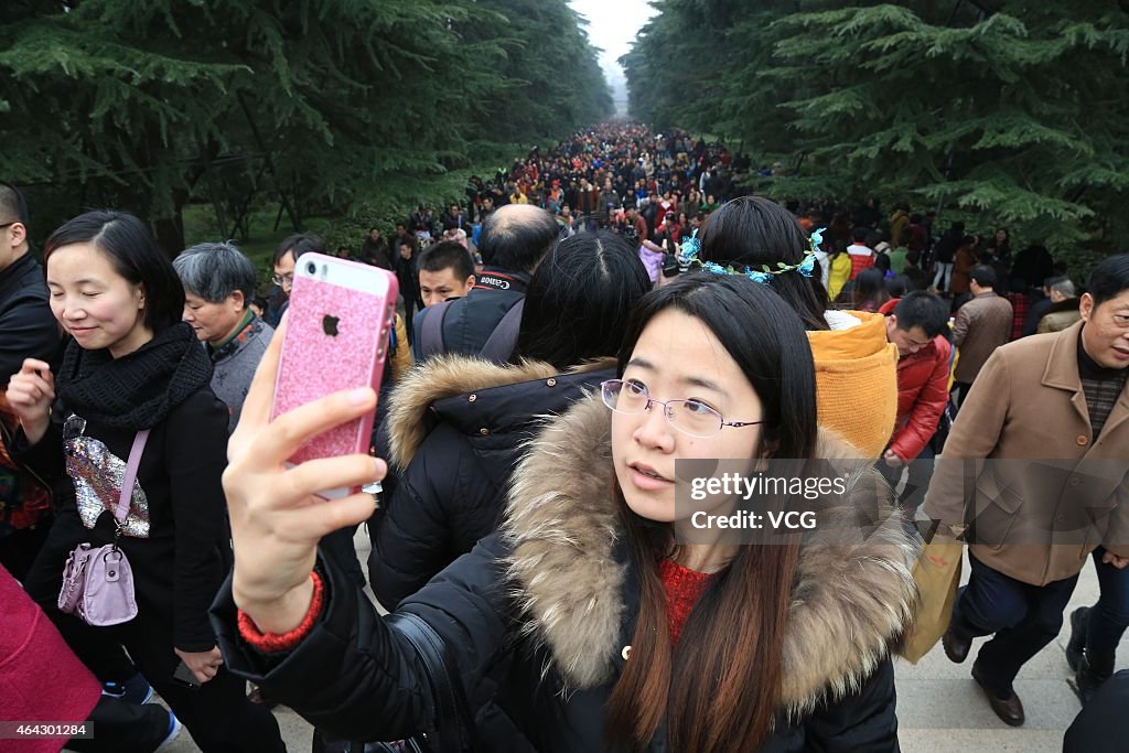 Dr. Sun Yat-sen's Mausoleum Is Full Of Tourists In Nanjing