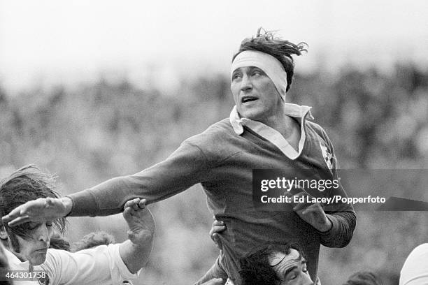 Willie John McBride of Ireland in rugby union action against England at Twickenham in London on 12th February 1972. Ireland beat England 16-12.