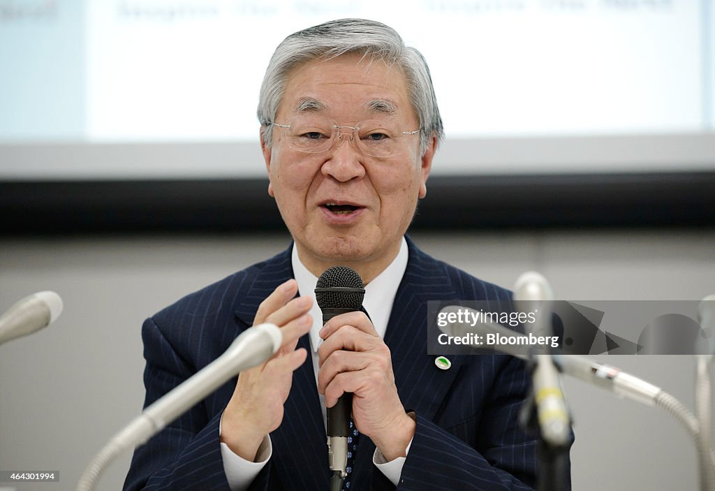 Hitachi Ltd. Chief Executive Officer Hiroaki Nakanishi Attends News Conference As Company To Buy Finmeccanica Rail Unit