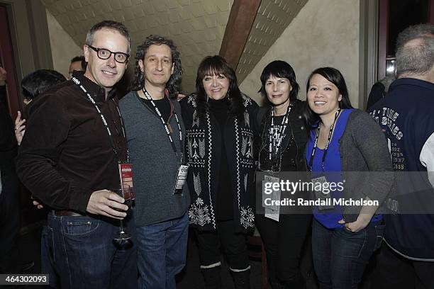 Producer Peter Saraf, producer Richard Abromowitz, BMI executive Doreen Ringer-Ross, Woodstock Film Festival Director Meira Blaustein, producer...