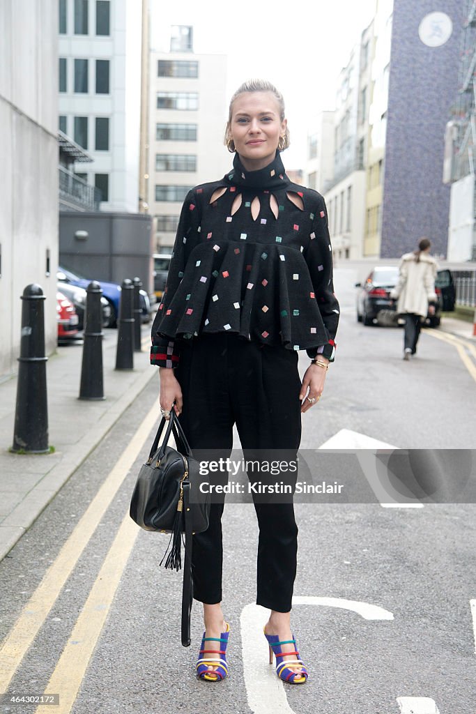 Street Style - London Collections: WOMEN AW15 - February 20 To February 24, 2015