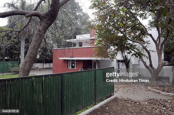 View of AB-17 bungalow Mathura Road which was allotted to new Deputy Chief Minister of Delhi Manish Sisodia on February 24, 2015 in New Delhi, India....