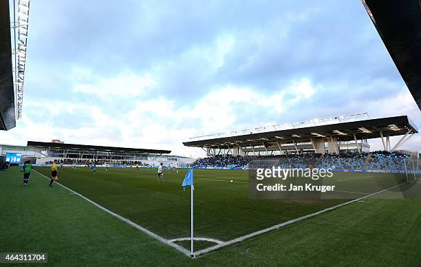 General view during the UEFA Youth League Round of 16 match between Manchester City FC and FC Schalke 04 at City Football Academy on February 24,...