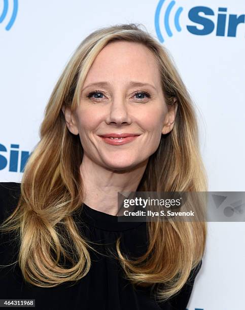 Actress Anne Heche visits the SiriusXM Studios on February 24, 2015 in New York City.