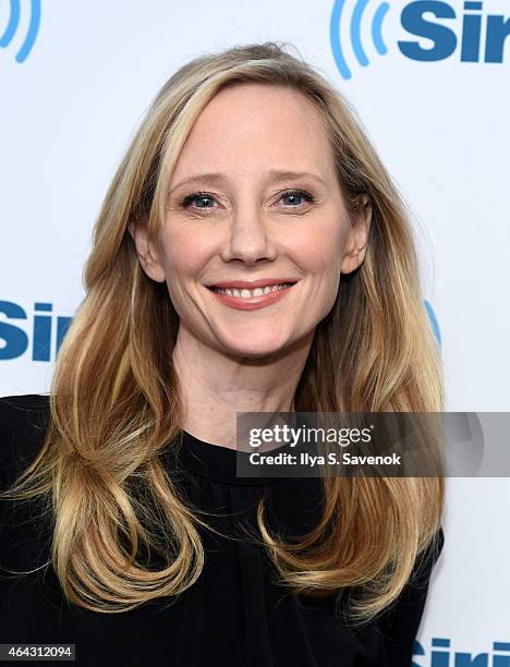 Actress Anne Heche visits the SiriusXM Studios on February 24, 2015 in New York City.