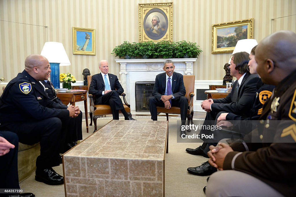 President Obama And VP Biden Meet With Law Enforcement Officials From Across The Country