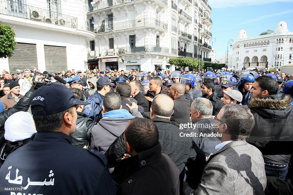 Algerians demonstrate against shale gas exploitation in the country