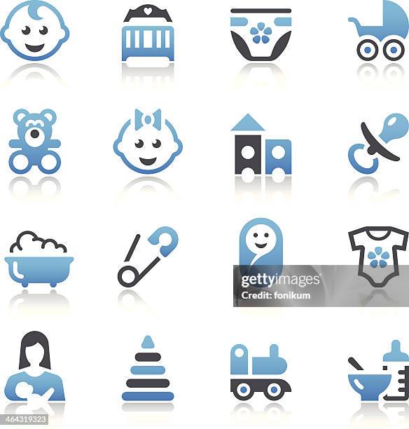 baby icons - nappy stock illustrations