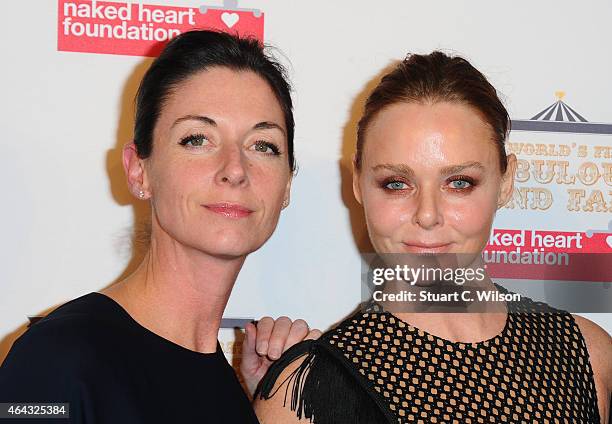 Stella McCartney and Mary McCartney attend The World's First Fabulous Fund Fair in aid of The Naked Heart Foundation at The Roundhouse on February...