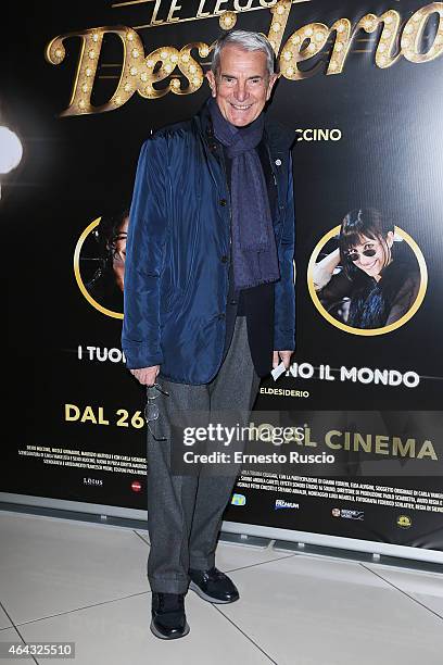 Producer Carlo Rossella attends the 'Le Leggi Del Desiderio' screening at Cinema Adriano on February 24, 2015 in Rome, Italy.