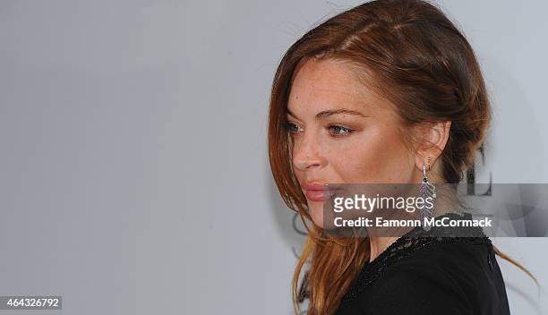 Lindsay Lohan attends the Elle Style Awards 2015 at Sky Garden @ The Walkie Talkie Tower on February 24, 2015 in London, England.
