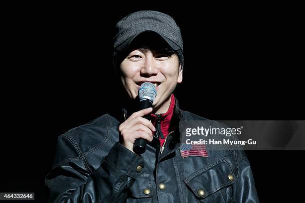 South Korean actor and producer Kim Soo-Ro attends the press call for musical "Agatha" at the Hongik Daehangro Art Center on February 24, 2015 in...