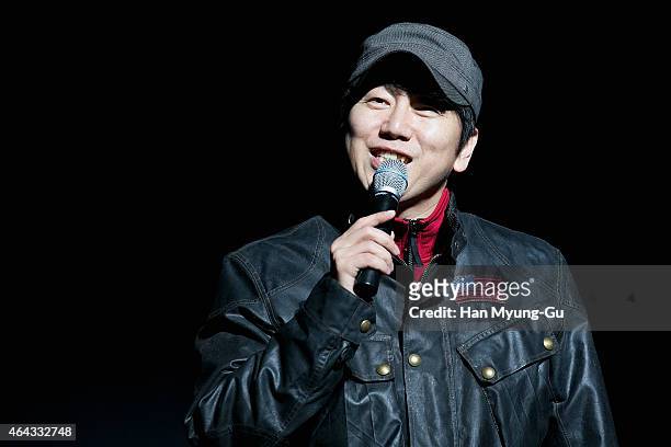South Korean actor and producer Kim Soo-Ro attends the press call for musical "Agatha" at the Hongik Daehangro Art Center on February 24, 2015 in...